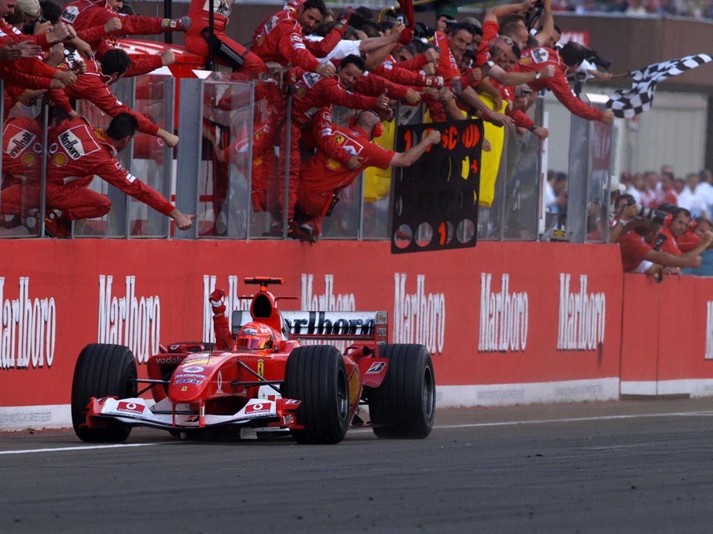 "Schumacher. So strong in 2004, they changed to rules to stop his dominance."