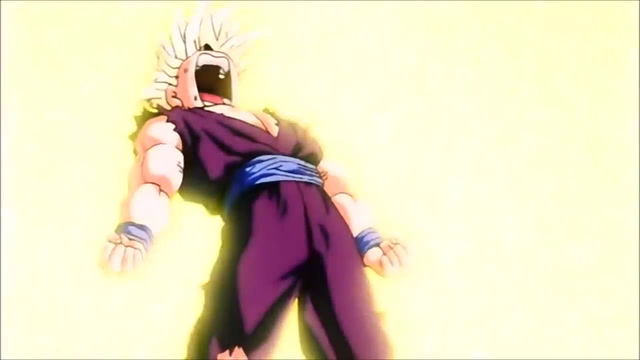 Gohan going Super Saiyan 2 in Dragonball Z from the 90's. 