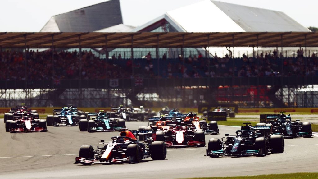 The opening grid from the 2021 British Grand Prix.