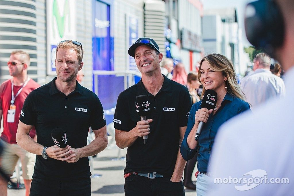 BT Sport's main coverage of Colin Edwards, Suzi Perry and Neil Hodgson.