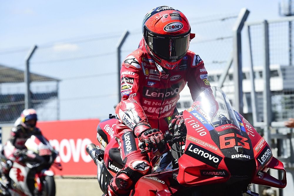 Francesco Bagnaia on the grid for the British Grand Prix