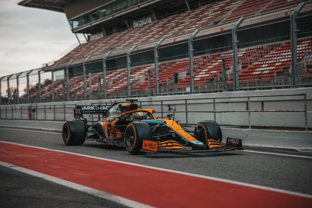 Alex Palou testing a McLaren F1 car after his season finished.